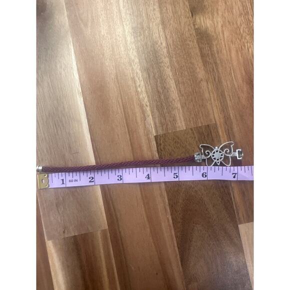 Brighton Butterfly Bracelet with Burgundy rope. - Picture 3 of 4